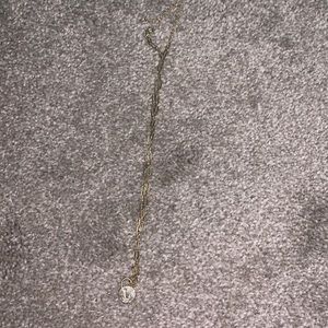 Dainty gold chain with L charm